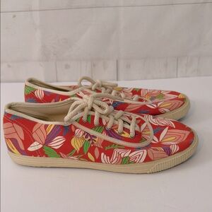 Anthropologie Startas Size 40 U.S. 9- 9.5 Floral Canvas Retro Sneakers